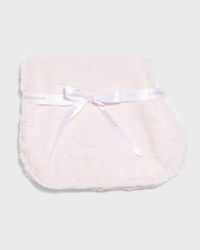 Girl's Solid Plush Burp Cloth