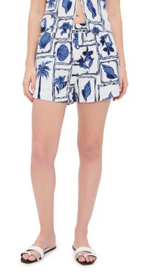 MINKPINK Sylvie Elasticated Shorts Postcard-Floral S
