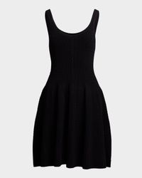 Cable-Knit Sleeveless Sweater Dress