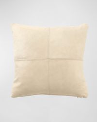 Cream Leather Pillow