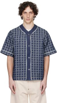 AMIRI Black MA Quad Baseball Denim Shirt