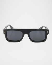 Men's Rectangle Acetate Sunglasses