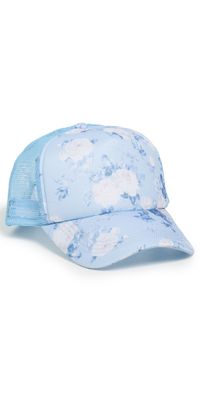 LoveShackFancy Joni Trucker Hat STRAWBERRY MACAROON One Size