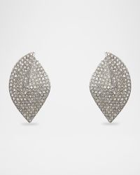 Pave Deco Feather Earrings