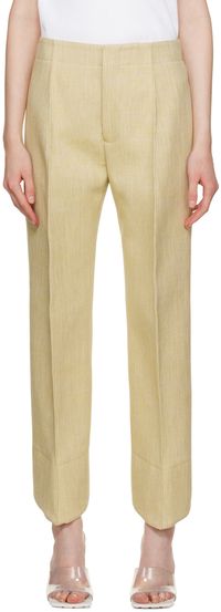 Bottega Veneta Beige Curved Trousers