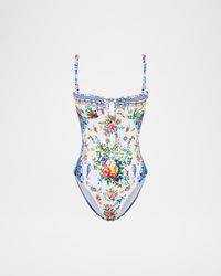 Tiles Darls Ruched Underwire One-Piece Swimsuit