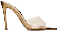 Gianvito Rossi Gold Elle 85 Mules