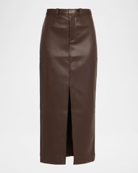 Meg Vegan Leather Midi Skirt
