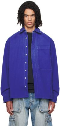 B1ARCHIVE Blue Oversized Long Sleeve Shirt