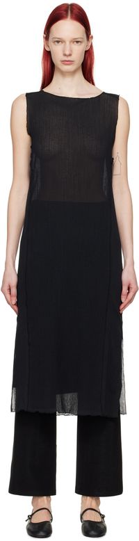 Youth Black Lettuce Edge Midi Dress