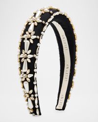 Annie Pearly Crystal Satin Headband