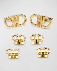 Men's Horse-Bit Cufflink Stud Set