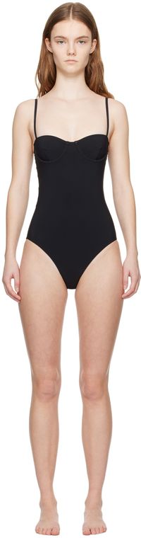 TOTEME Black Bra One-Piece Swimsuit