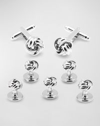 Men's Knot Cuff Link 5-Stud Set