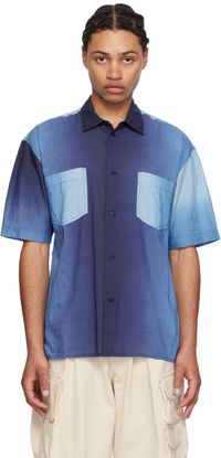 YMC Chemise Mitchum bleue