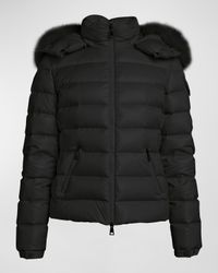 Badyf Faux Fur-Trimmed Hooded Short Down Jacket