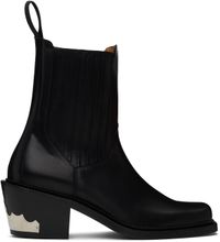 Toga Virilis Bottes chelsea noires à bout carré