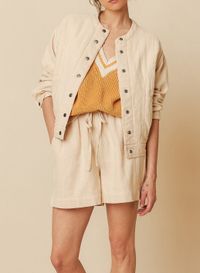Indi & Cold - Veste ample en coto bio - Taille L - Beige
