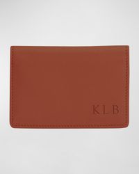 Monogrammed Leather Card Holder Wallet