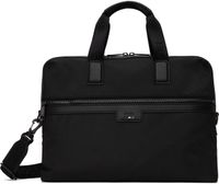 BOSS Black Embossed-Logo Briefcase