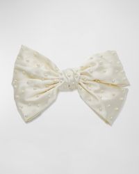 x SJP Pearly Satin Bow Barrette