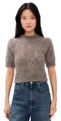 Citizens of Humanity Odette Puff Sleeve Pullover Mushroom M