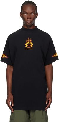Balenciaga T-shirt noir à logos Unity sports modifiés