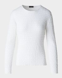 Textured Knit Crewneck Sweater