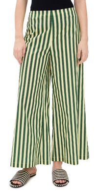 SIMONMILLER Toni Poplin Pants GUMMY GREEN/ECRU M