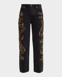 Daniela Embellished Straight-Leg Jeans
