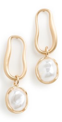 Cult Gaia Vera Earrings Brushed Brass One Size