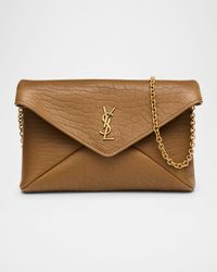 Cassandre Small YSL Pouch on Chain in Calfskin