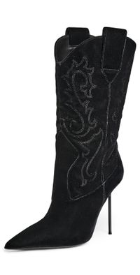 Paris Texas Lidia Western Embroidered Boots 105mm Black 39