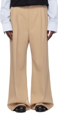 EGONlab Beige Pleated Trousers