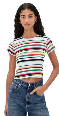 LE BOP Eloise Striped Tee Multi Stripe XXL