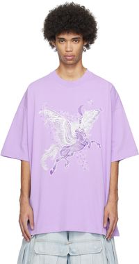 VETEMENTS Purple Flying Unicorn T-Shirt