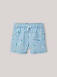 Cyrillus - Short de bain voiliers - Taille 14-15ans - Vert