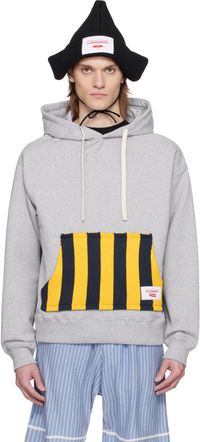 Charles Jeffrey LOVERBOY Gray Patch Ears Hoodie