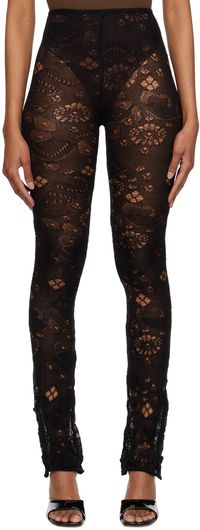 Olēnich Black Cutout Trousers