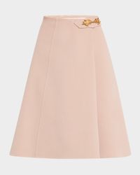 Compact Cashmere Drap Wrap Skirt