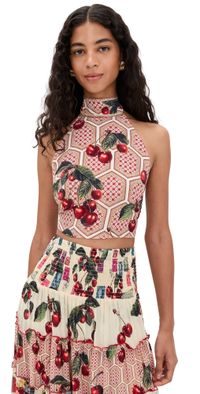 Camilla Halter Tie Back Top Notes From The Road XS/S