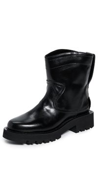 GANNI Studs Crinkle Oleatex Low Boots Black 40