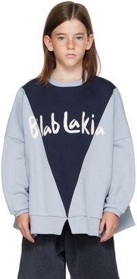 BlabLakia Kids Blue Paneled Sweatshirt