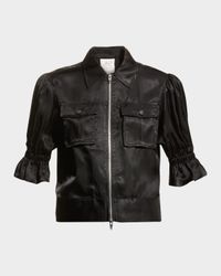 Holly Short-Sleeve Sateen Jacket