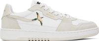 Axel Arigato Baskets basses Dice blanc et beige à image d'oiseau