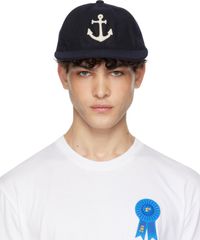 Uniform Bridge Navy Anchor Wool Ball Cap