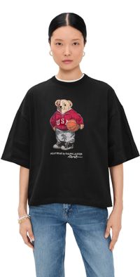 Polo Ralph Lauren Cotton Jersey Knit Short Sleeve Crew Tee Polo Black S