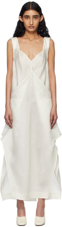 KHAITE White Kenith Maxi Dress