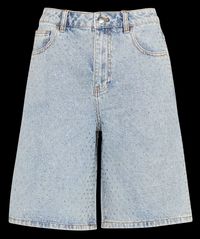 Berenice - Short en jean à strass - Taille 40 - Bleu