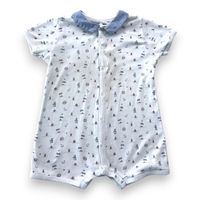 Petit Bateau - Seconde Main - Short bébé blanc - 12 mois - Taille 12M - Blanc